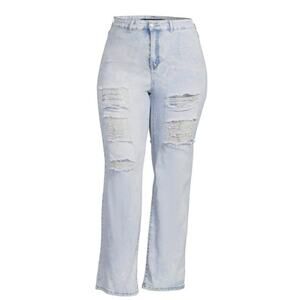 Womens Junior Plus Destructed Flare - Size 16W